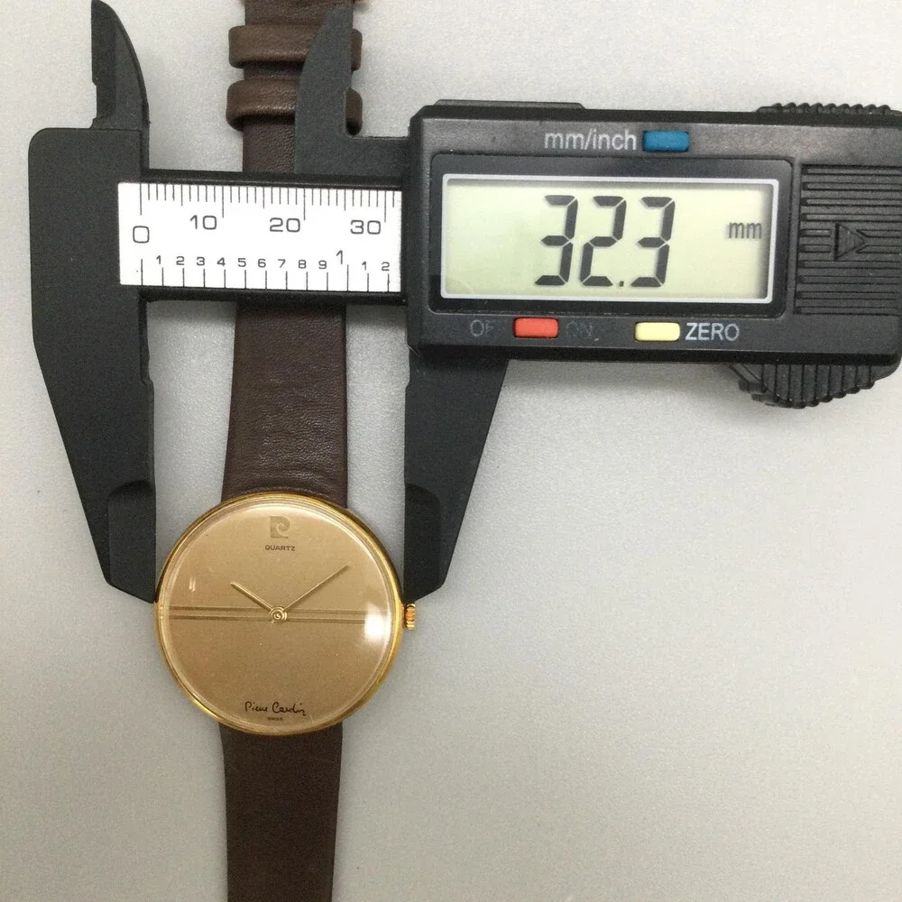 Vintage Pierre Cardin Chromachron Mens Watch 32mm Quartz NOT RUNNING FOR PARTS